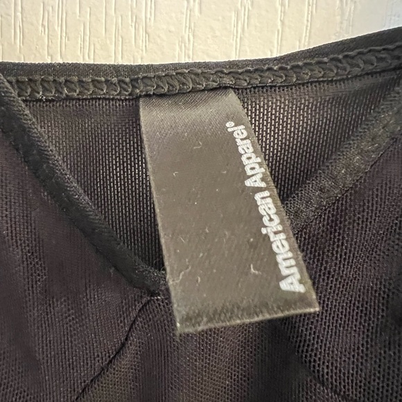 American Apparel Black Sheer Body Suit Size XS/S - Picture 2 of 4